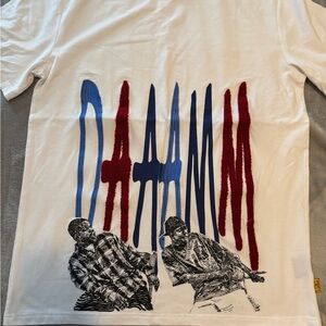 White Graphic T-Shirt with Friday the movie embroidery